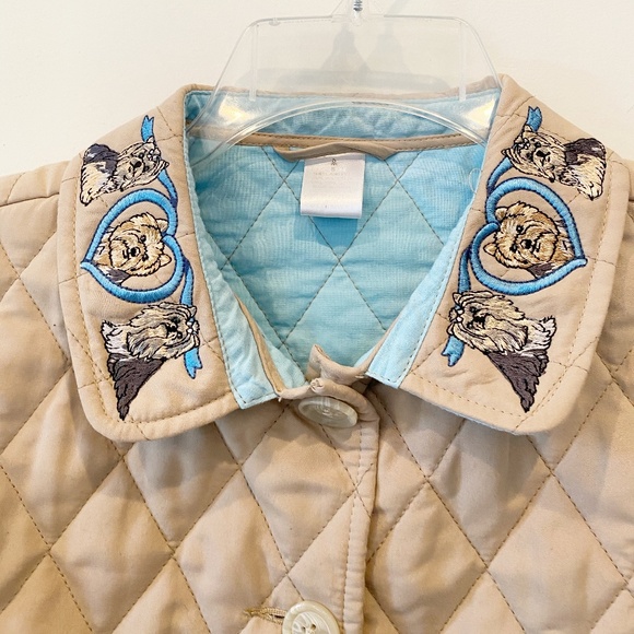 Jackets & Blazers - Embroidered Silky Terrier Quilted Barn Jacket Sz S